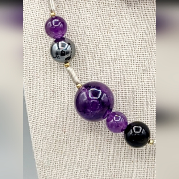 David Yurman Popcorn Bead Station Necklace With Gold - Picture 2 of 2